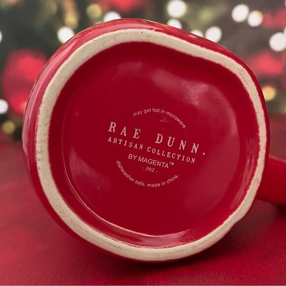 Rae Dunn Red Christmas Mug – “I’m on the Nice List” – Artisan Mug/Holiday Gift - Picture 6 of 9